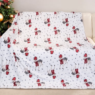 GOGREEN Couverture Douillette Couverture Imprimée Jumeau Collection de Noël Couverture - Couverture en Molleton 300 G/m2 Couverture Format Jumeau pour Décoration de la Maison Couverture Ultra Douce Microfibre Couverture Jumeau ( Jumeau - 60 x 80 )