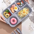 thumbnail image 4 of Yrmaups Divided Plate, 5 Compartment Tray Dinnerware, Straw Fiber Sectioned Plate, Microwave Dishwasher Safe Plates, Portion Control Plate, 4 of 6