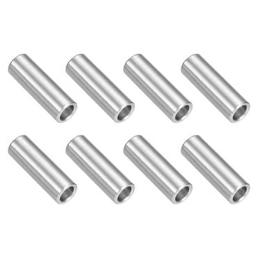 8 Pcs Entretoise en Acier Inoxydable 304 1/2 Pouces OD x 5/16 Pouces ID x 1 3/8 Pouces Longueur (12x8x35mm) Vis Entretoise Bagues Fini Uni Sans Filetage Entretoise Ronde en Métal pour Vis M3 Boulons et Tiges, Argent