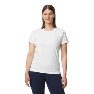 Gildan G650L Ladies' Softstyle Midweight Ladies' T-Shirt - WHITE - XL