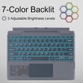 thumbnail image 4 of "Multicolor Backlit Bluetooth Keyboard for Microsoft Surface Pro 8/9/10/11/X - Slim Design with Detachable Magnetic Connection & Large Touchpad", 4 of 6