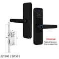 thumbnail image 2 of Serrure de Porte Intelligente avec Poignée, Entrée Sans Clé, Serrure de Porte pour Porte d'Entrée, Serrure Wi-Fi, Application Smart Life Free, Télécommande de Porte 35-120 mm, Installation Facile, 2 of 5