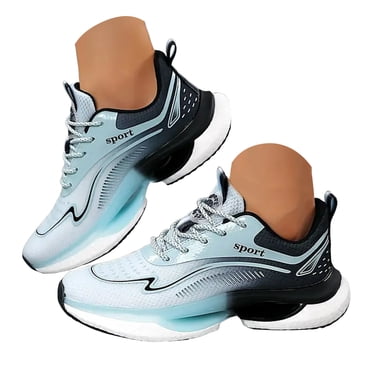 Fsqjgq Chaussures de Course à Lacets pour Femmes Espadrilles Sport en Maille Élégantes avec Semelles Souples Chaussures de Tennis Légères pour la Marche