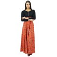 thumbnail image 3 of Bimba Women's Full-Sleeve Floral Round Neck Long Dress Boho Gothic Maxi, 3 of 7
