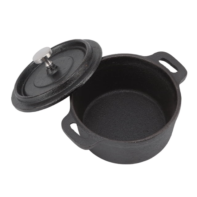 Dutch Oven, Thickened Cast Iron Dutch Oven Pot With Double Ergonomic Handle Non Stick Cast Iron Serving Pot With Lid, For Gas, Electric, Oven, Barbecue, Cast Iron Cooking Pot