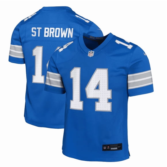 Jeunesse Amon-Ra St. Brown Detroit Lions NFL Joueur Match Équipe Chandail
