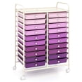 thumbnail image 1 of Costway 20 Drawers Rolling Storage Cart Art Craft Organizer on Wheels Multipurpose Purple, 1 of 10
