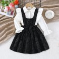 thumbnail image 1 of LOVZFMLL Fashion Girls Summer Short Sleeves Round Neck Solid Color Dress, 1 of 9