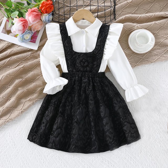 LOVZFMLL Fashion Girls Summer Short Sleeves Round Neck Solid Color Dress