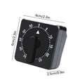thumbnail image 3 of Mechanical Kitchen Timer Cube 6 cm x 6 cm x 2.5 cm, Battery-Free Analog Countdown Timer with Crisp Ringtone, Black or White, 3 of 7