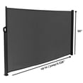 thumbnail image 4 of Outdoor patio privacy retractable side awning screen in charcoal color, 4 of 7
