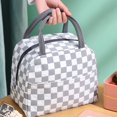 thumbnail image 2 of FeiraDeVaidade Reusable Insulated Lunch Tote Bag Lattice Lunch Box Container Waterproof Lunch Cooler Bag, 2 of 6
