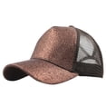 thumbnail image 1 of Baseball Cap Display Ponytail Messy Buns Trucker Plain Baseball Visor Cap Unisex Glitter Hat, 1 of 4