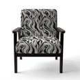 thumbnail image 4 of Designart "Elegant Simplicity" Black Abstract Upholstered Accent Chair - Modern Arm Chair For Bedroom, 4 of 7