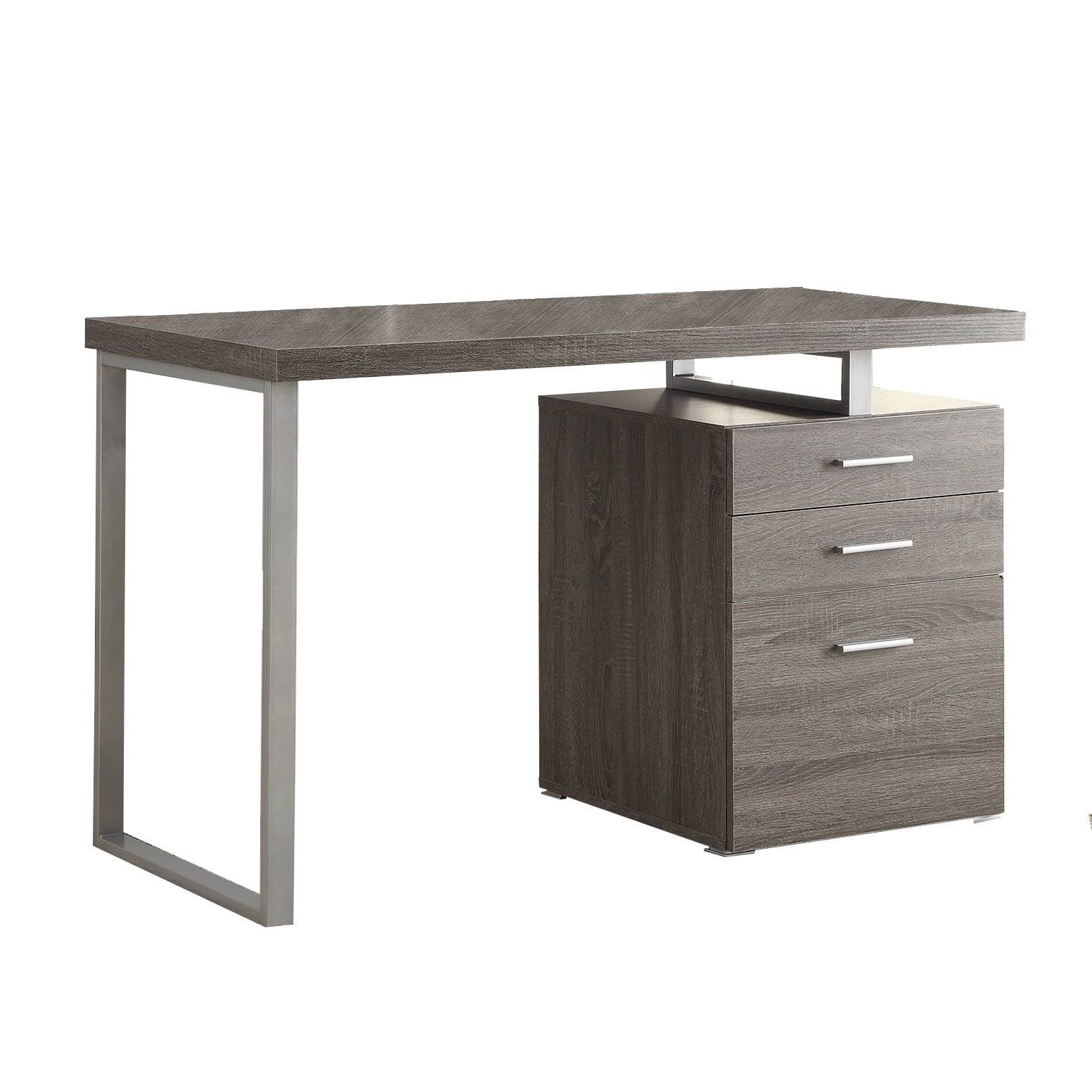 Coaster Home Furniture Home Office File Drawer Writing Desk, Weathered Gray