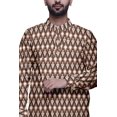 thumbnail image 3 of Atasi Kurta Pyjama de Fête pour Hommes, Col Mandarin, Ensemble Ethnique Imprimé Kurta, 3 of 3