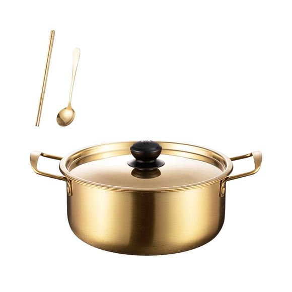 ZheElen Korean Ramen Cooking Pot Cookware Instant Noodles Pot for Camping Stew Curry 24cm 24cm