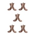 thumbnail image 3 of relayinert Soft Five Toe Socks Stretchable Cotton High Crew Socks Athletic Solid Socks Khaki 5Set, 3 of 6