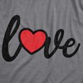 thumbnail image 2 of Womens Love Script Heart T Shirt Cute Valentines Day Pregnancy Tee (Dark Heather Grey) - L, 2 of 3