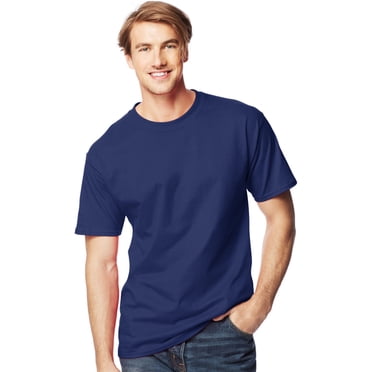 Hanes Beefy-T Men`s Tall T-Shirt - Best-Seller, 3XLT, Navy