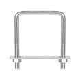 thumbnail image 1 of Unique Bargains Square U-Bolts 2 Sets 92mm Inner Width 110mm Length M10 304 Stainless Steel U Clamp Bolt, 1 of 5
