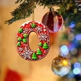 thumbnail image 1 of Hbdhejl 26 Pieces Red Letters Christmas Tree Decorations Candy Cane Letters With Berry Pattern Mini Alphabet Hanging Ornaments Party Home 2D Acrylic Christmas Tree, 1 of 4