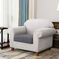 thumbnail image 2 of CHUN YI 1 Piece Cushion Cover Spandex Stretch Textured Grid Box Cushion Seat Slipcover, 2 of 6