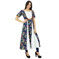 thumbnail image 2 of Bimba Robe Imprimée de Designer pour Femmes, Kurti Anarkali en Coton à Fleurs, Kurti Évasée, Vêtements Indiens Personnalisés, 2 of 8