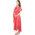 thumbnail image 1 of Bimba Maternity Hospital Kaftan With Belt Rayon Nursing Night Gown| Front & Back Buttons, 1 of 9