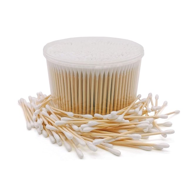 1000pcs Bamboo Cotton Swabs, Biodegradable Wooden Cotton Buds