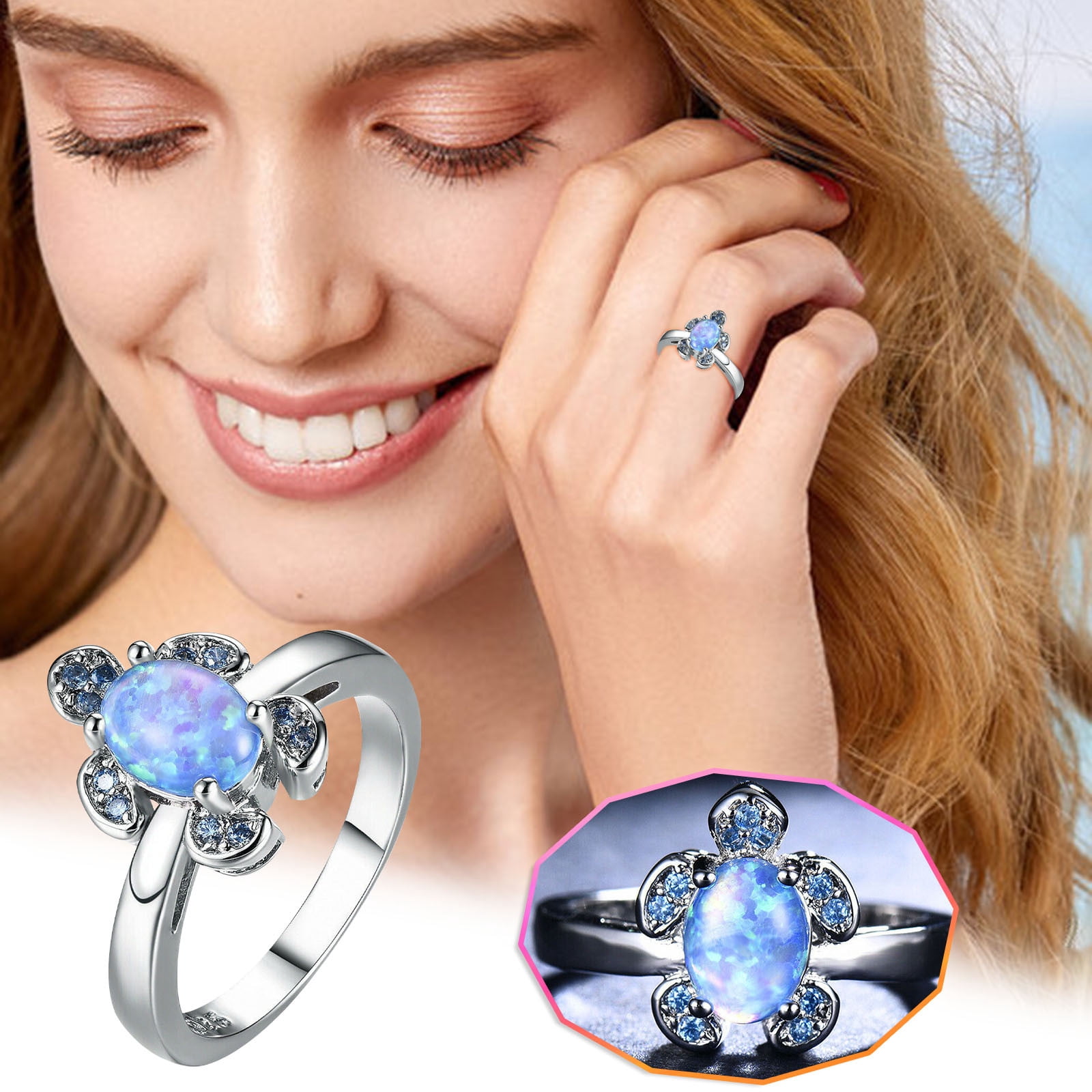 Up to 65% Off Health Turtle Personality Embedded Zircon Female Ring Gift Jewelry Ring Jewelry Necklace Rings Earring Jewelry on Clearance