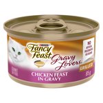 Purina Fancy Feast Gravy Lovers Poulet grillé au poulet gras, aliments pour chats mouillés 85g