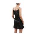 thumbnail image 5 of INSPIRE CHIC Nuisette en Satin pour Femme, Ourlet à Volants, Bretelles Spaghetti, Grande Taille, Camisole Soyeuse, Robe de Nuit, 4TG, Noir, 5 of 5