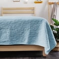 thumbnail image 4 of Gouchee Home Carson King Quilt Set – 3-Piece Blue Bedding Set, Stone-Washed Cotton with Wave Stitch Pattern, Soft All-Season Bedspread with Plush Fill & Matching Pillow Shams, 4 of 9