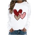 thumbnail image 2 of Styesk Chandails à Manches Longues pour Femmes, Imprimé de Cœur, Hauts de Sortie, T-Shirts Confortables et Doux à Col Rond, Chandail à Enfiler, Mode, Ample, Léger, Chandail en Molleton, Graphique de la Saint-Valentin, Hauts Décontractés, 2 of 3