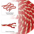 thumbnail image 3 of Unique Bargains 1/2Inch x 98Feet Natural Twisted Cotton Rope 3 Strand Tug of War Rope with Sealing Tape Red Brown, 3 of 6