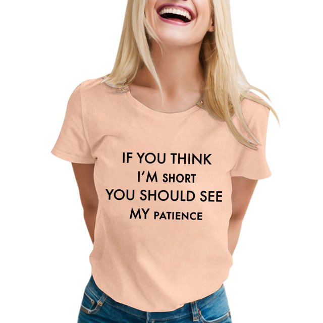 T-shirts Sarcastiques pour Femmes - Phrases Drôles Graphiques, Polyester Spandex, Manches Courtes, Col Rond, Parfait pour Offrir en Cadeau