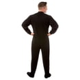 thumbnail image 2 of Big Feet Pyjamas Noirs en Micro-Polaire pour Adultes avec Pieds, 2 of 2