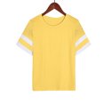thumbnail image 4 of Chandails à Manches Courtes pour Femmes T-Shirts Surdimensionnés pour Femmes T-Shirts Amples Demi-Manches Col Rond Hauts Color Block Tuniques T-Shirts Surdimensionnés pour Femmes Hauts à Demi-Manches pour Femmes, 4 of 6