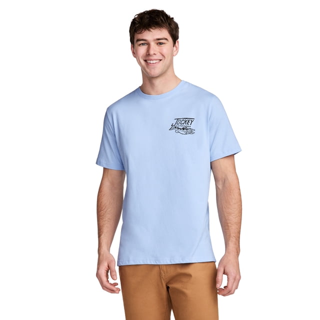 Jockey T-Shirt à Col Rond Graphique pour Hommes en Coton 100 % pour l'Extérieur