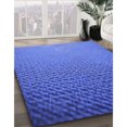 thumbnail image 3 of Ahgly Tapis d'Intérieur Lavable en Machine Carré Transitionnel Bleu Ciel, 8 Pieds Carré, 3 of 7