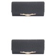 thumbnail image 2 of Redempat Elegant And Wide Application Shoulder Bag Chain Shoulder Bag Polyester Clutches Handbag Evening Bag Protects Items black 2Set, 2 of 6