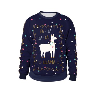 XZNGL Ugly Christmas Sweater Men Christmas Clothing Casual Loose Tops Christmas Day Long Sleeve Round Neck Sweater Long Sleeve for Men Ugly Sweater Christmas