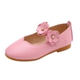 thumbnail image 1 of Children Kid Baby Girls Solid Flower Student Single Soft Dance Princess Shoes, 1 of 9