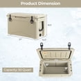 thumbnail image 3 of Costway 50 QT Rotomolded Cooler Portable Ice Chest Ice Retention for 5-7 Days Tan, 3 of 10