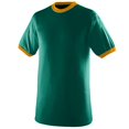 thumbnail image 1 of T-Shirt à Col Contrastant TG Vert Foncé/or, 1 of 2