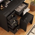 thumbnail image 2 of OXYLIFE Coiffeuse avec Tabouret pour Chambre, Noir, 2 of 5