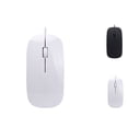 thumbnail image 3 of Wired Ultra-thin Mini Mouse Desktop Computer Laptop Matte Black White Cute Ergonomic Gaming Mouse, 3 of 9