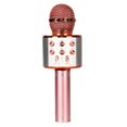 thumbnail image 1 of tredstone Microphone à Réduction de Bruit, Microphone de Karaoké Rechargeable Sans Fil, Micro LED Portable, Or Rose, 1 of 9