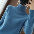 thumbnail image 4 of AherBiu Womens Sweaters Turtleneck Pullover Thick Warm Knitted Winter Long Sleeve Sweater Tops, 4 of 5